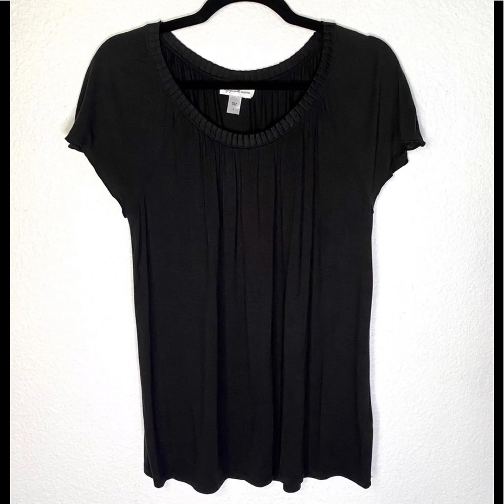 JACLYN SMITH SHORT SLEEVE PEASANT BLOUSE